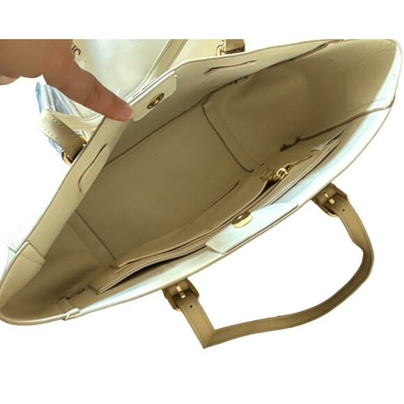 Steve Madden Tote Set Bag Sesame Solid Beige Faux Leather Shoulder NWT - Picture 5 of 12